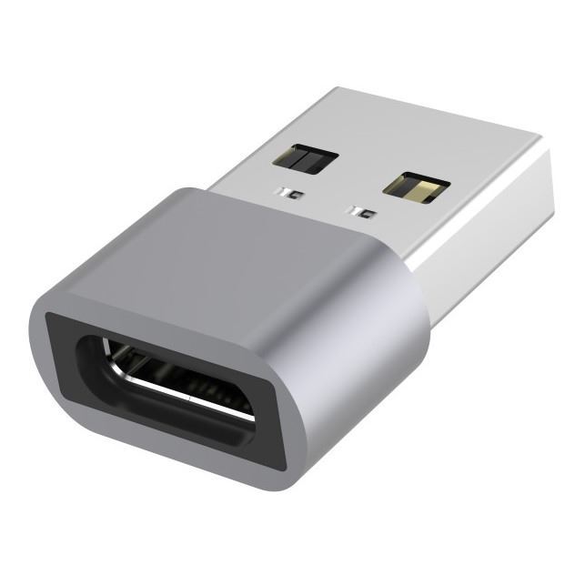 Obrázek zboží Aluminium USB C female - USB2.0 A Male adaptér