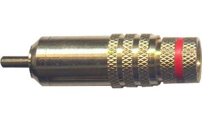 Obrázek zboží CINCH konektor zlacený, kabel do 8mm, červený proužek
