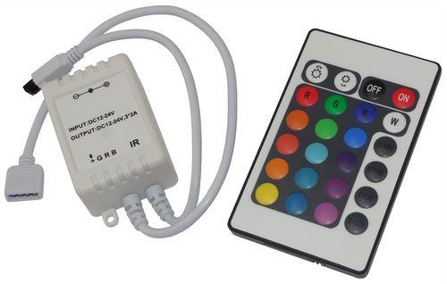 Obrázek zboží Ovládač LED pásků RGB 12V/3x2A , IR D.O. 24 tlačítek