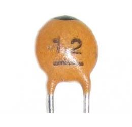 Obrázek zboží 12pF/50V RM2,54, keramický kondenzátor