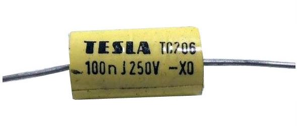 Obrázek zboží 100n/250V TC206, svitkový kondenzátor