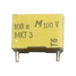 Obrázek zboží 100n/100V MKT 12x4x7mm, svitkový kondenzátor radiální