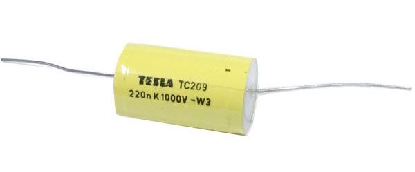Obrázek zboží 220N/1000V TC209, svitkový kondenzátor 19x30mm