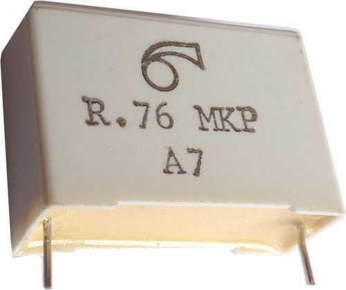 Obrázek zboží 1u/250V MKP, svitkový kondenzátor radiální RM28mm