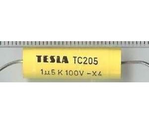 Obrázek zboží 1u5/100V TC205, svitkový kondenzátor