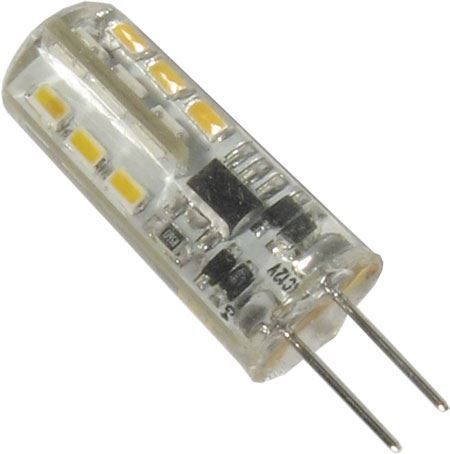 Obrázek zboží Žárovka LED G4 teplá bílá, 12V/1,6W, 24x SMD3014, silikonový obal