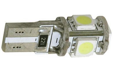 Obrázek zboží Žárovka LED T10 12V/1,5W ,bílá, CANBUS, 5xSMD5050