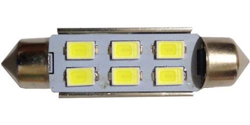 Obrázek zboží Žárovka LED SV8,5-8 sufit 39mm 12V/2W bílá, 6xLED5730