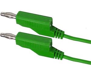 Obrázek zboží Propojovací kabel 0,35mm2/ 1m s banánky zelený