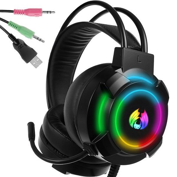 Obrázek zboží Sluchátka herní LED RGB s mikrofonem 5.1