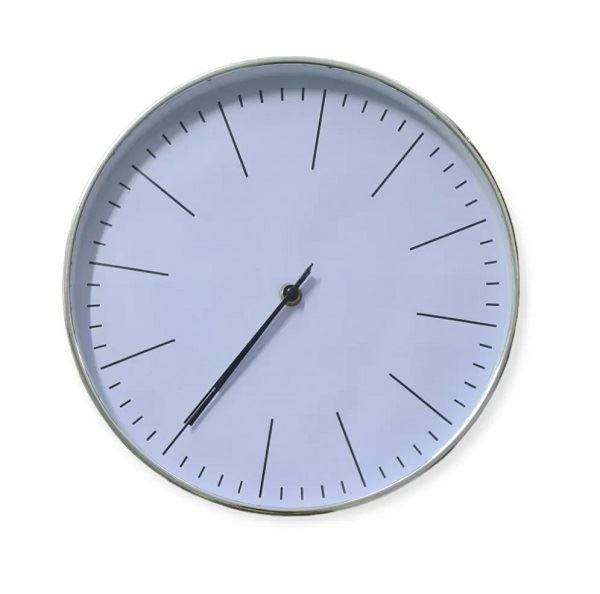 Obrázek zboží Nástěnné hodiny 30cm, stříbrné