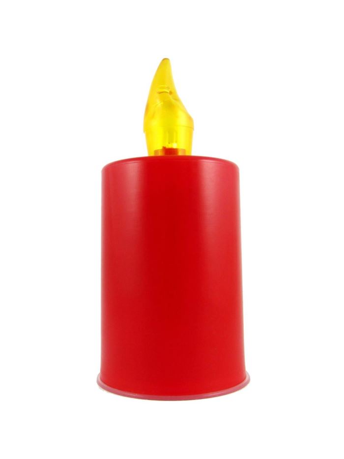 Obrázek zboží LED hřbitovní svíčka červená žlutý plamen LUX BC 171