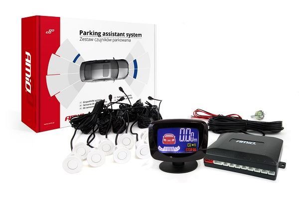 Obrázek zboží Parkovací senzory couvací LED-GRAF 8 bílé senzory