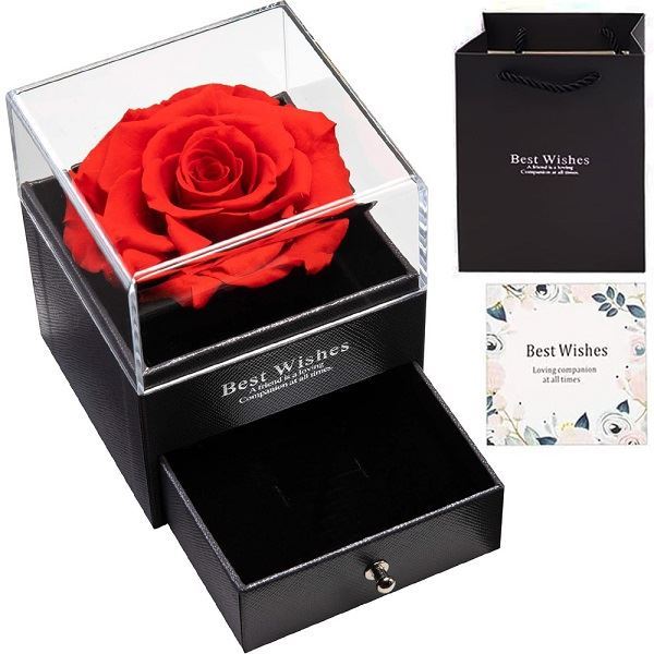 Obrázek zboží Věčná růže v krabičce, dárková krabička, šuplík na šperk