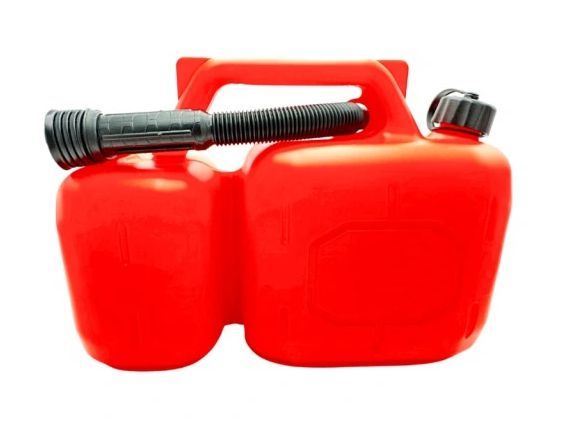 Obrázek zboží Plastový kanystr na benzín, PHM, 5 +2L, červený