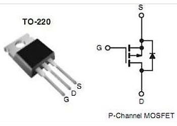 IRF9510 P MOSFET 100V/4A 43W  TO220