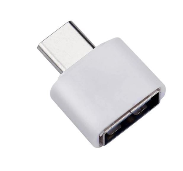 Redukce USB A  -  USB-C - bílá