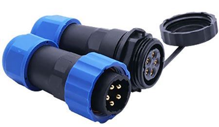 Konektor a zdířka SP/SD20-5P vodotěsný na kabel