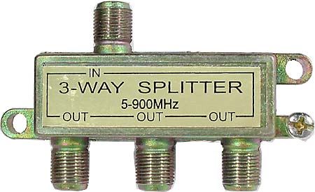 Rozbočovač IN/3xOUT 5-900 MHz s F konektory