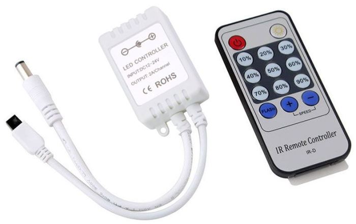 Ovládač LED pásků 12V/6A , IR D.O. 14 tlačítek
