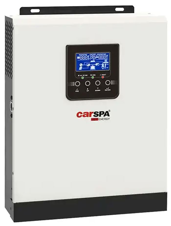 Hybridní měnič napětí CARSPA MKS3K, DC/AC 24V/3000W, regulátor MPPT