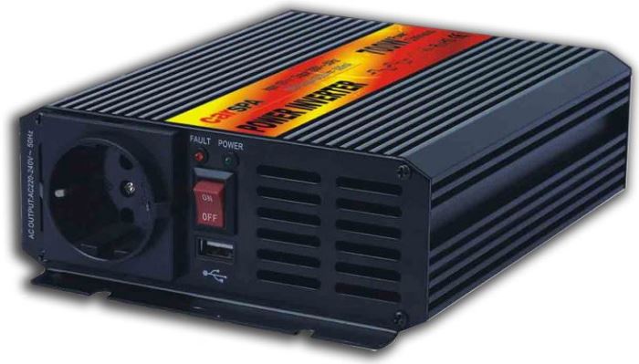 Ilustrační foto Měnič 24V/230V 700W,modifikovaná sinusovka,CARSPA Obrázek zboží Měnič 24V/230V 700W,modifikovaná sinusovka,CARSPA