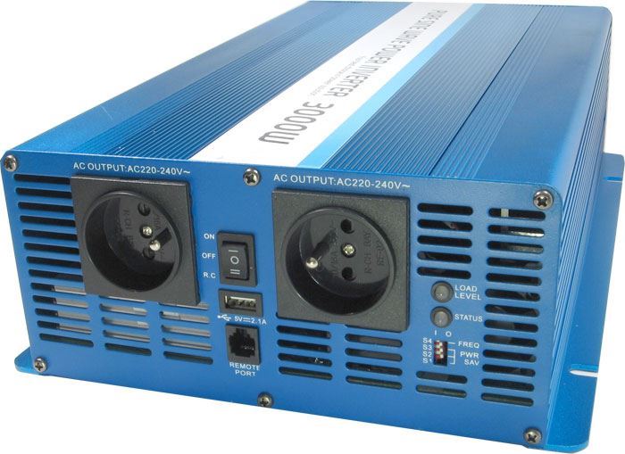 Ilustrační foto Měnič 12V/230V 3000W,čistá sinusovka, heavy duty, CARSPA SK3000 Obrázek zboží Měnič 12V/230V 3000W,čistá sinusovka, heavy duty, CARSPA SK3000