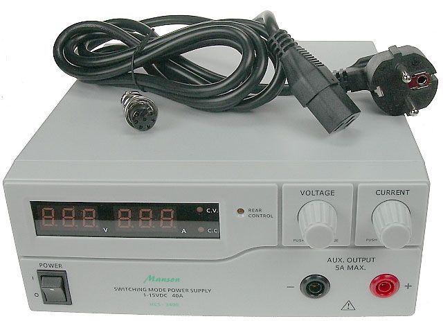 Ilustrační foto Laboratorní zdroj Manson HCS3400 1-16V/0-40A programovatelný Obrázek zboží Laboratorní zdroj Manson HCS3400 1-16V/0-40A programovatelný