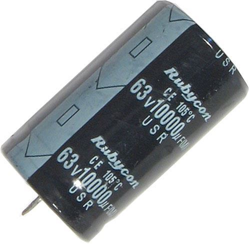 10000u/63V 105°, kondenzátor elektrolytický radiální, Snap-in