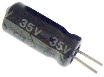 47u/35V 105° 6x11x2mm, elektrolyt.kondenzátor radiální
