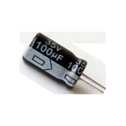 100u/35V 105° 6x11x3, 5mm, elektrolyt.kondenzátor radiálny