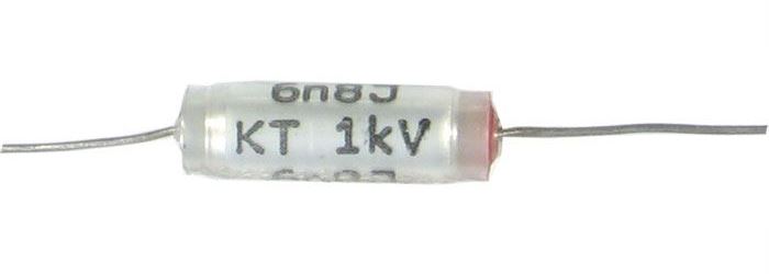 6n8/1000V TGL38159, svitkový kondenzátor axiální