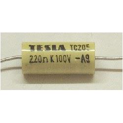 220n/100V TC205 /TC215/, svitkový kondenzátor axiální