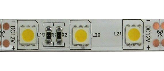 LED pásek 10mm bílý, 60xLED5050/m, IP65, modul 5cm