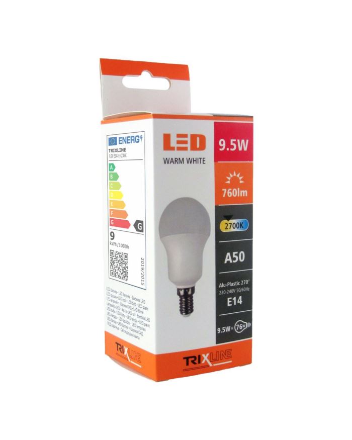 Žárovka LED Trixline 9,5W/230V E14 A50 teplá bílá