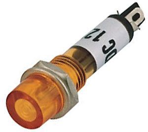 Kontrolka  12V LED, oranžová do otvoru 7mm