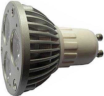Žárovka LED GU10-3x1W,teplá bílá,230V/3W