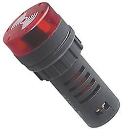Kontrolka 12V LED 29mm, AD16-22SM červená s bzučákem