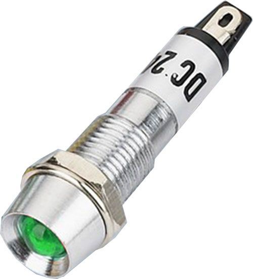 kontrolka 24V LED zelená do otvoru 8mm