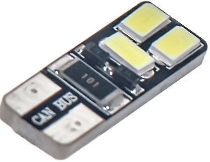 Žárovka LED T10 12V/ 2W bílá, CANBUS, 6xSMD5730