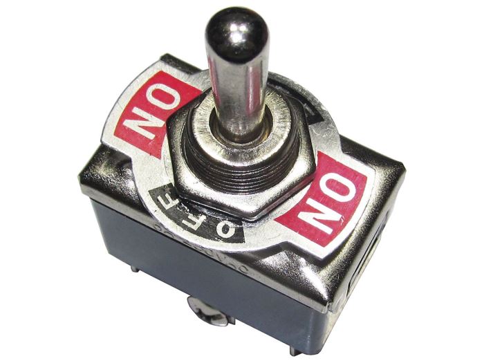 Přepínač páčkový KN3(C)-223AP, (ON)-OFF-(ON) 2pol.250V/10A