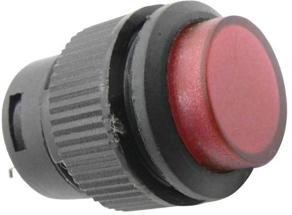 Ilustrační foto Tlačítko R16-503BD 1pól. OFF-(ON) 250V/3A červené prosvětlené Obrázek zboží Tlačítko R16-503BD 1pól. OFF-(ON) 250V/3A červené prosvětlené