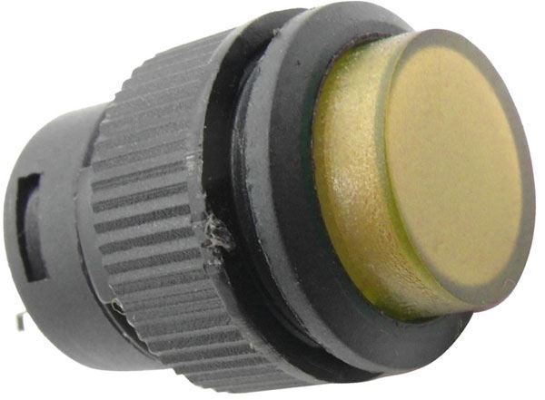 Ilustrační foto Tlačítko R16-503BD 1pól. OFF-(ON) 250V/3A žluté prosvětlené Obrázek zboží Tlačítko R16-503BD 1pól. OFF-(ON) 250V/3A žluté prosvětlené