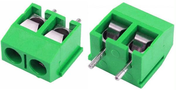 Svorkovnice do DPS 2P KF301-2P RM=5mm, zelená