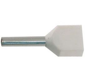 Dutinka pro dva kabely 0,5mm2 bílá (TE0,5-8)