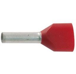 Dutinka pro dva kabely 1mm2,červená (TE1,0-8)
