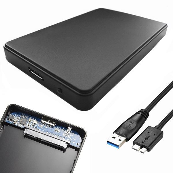 Externí box pro SATA 2,5” HDD s připojením na USB 3.0, černý