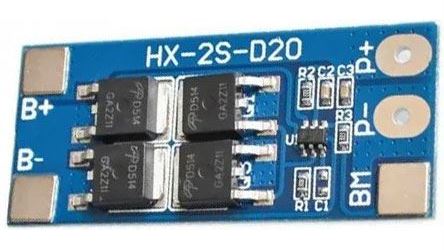 Ochranný obvod XH-2S-D20 pro 2 LiFePO4 články, proud do 13A