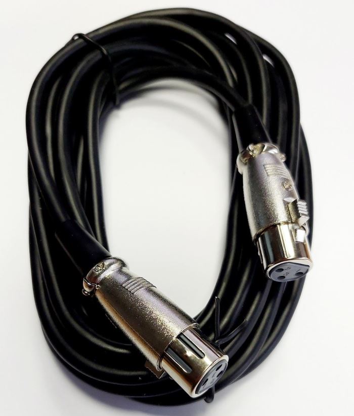 Kabel XLR 3P zdířka - XLR 3P zdířka 5m, OFC kabel 6mm