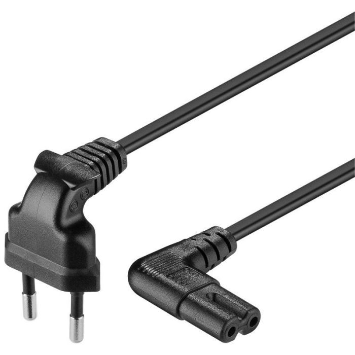 Síťový kabel 2p - flexošňůra s koncovkou IEC60320 C7 2m úhlové konekt.
